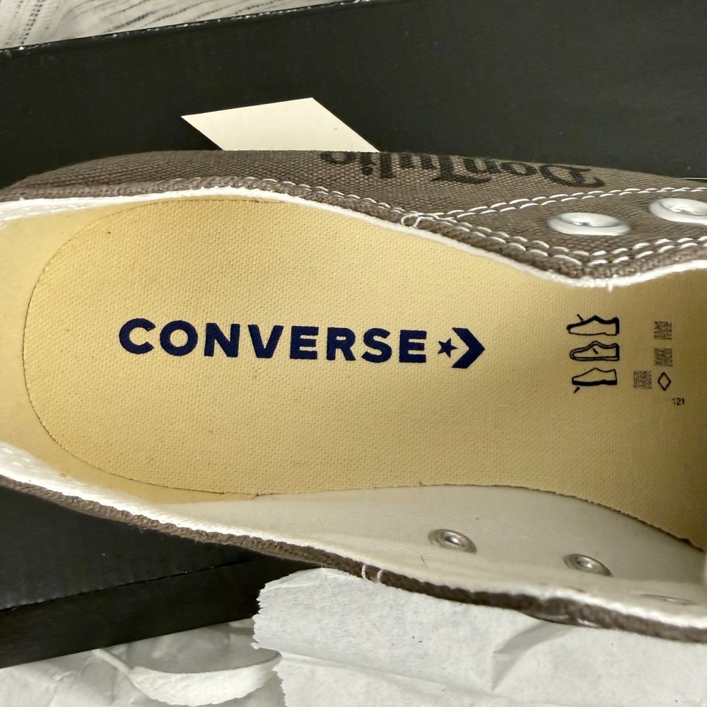 NEW Converse All Stars Low Top Gray Don Julio Embroidered Sneakers Women 8.5 - Picture 7 of 8